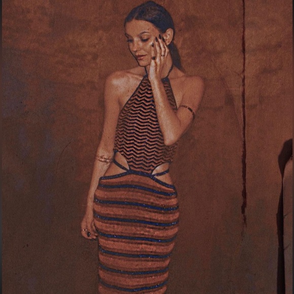 Bec + Bridge Ziggy Knit Maxi Dress in Lurex Stripe | REVOLVE - Picture 2 of 4